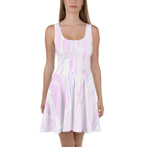 berry cream flare dress
